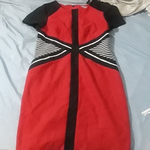 Red and black dress